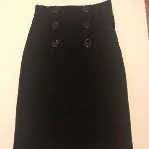 SALE!  Black Buttoned Pencil Skirt